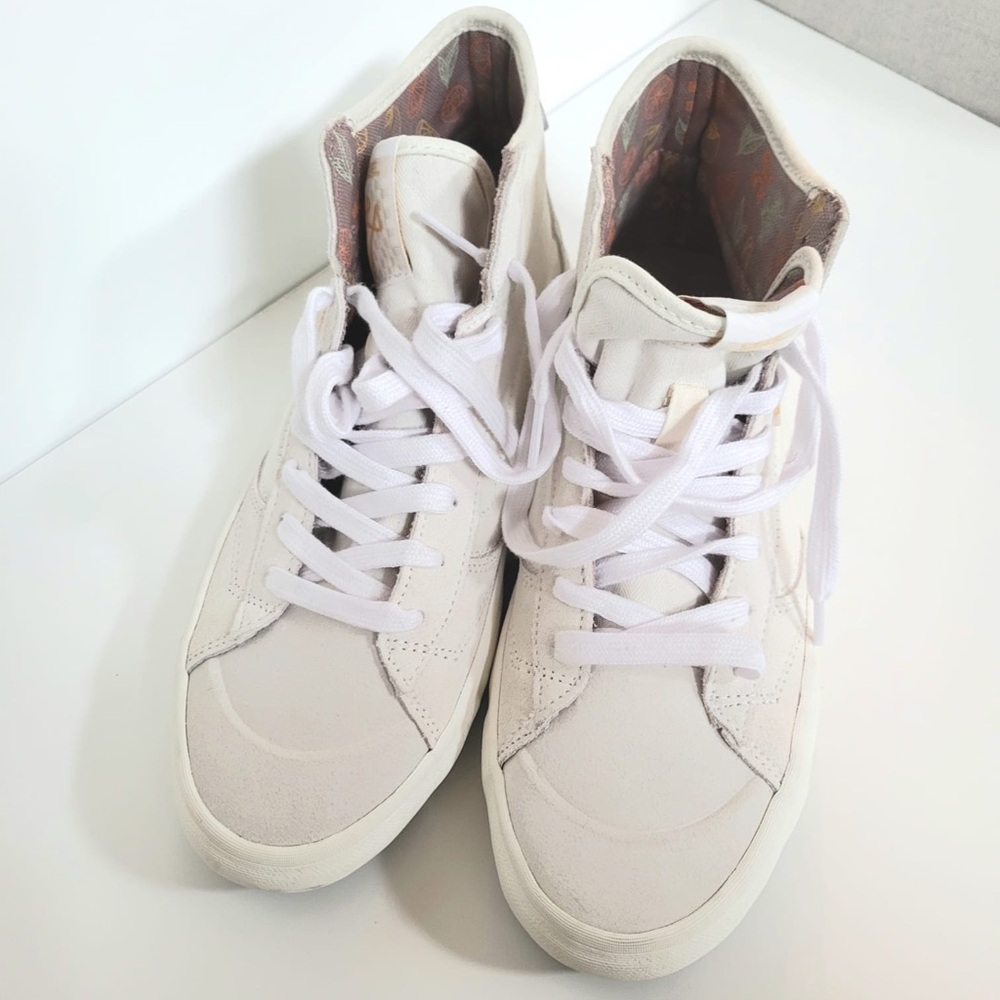 Vans High-Top Lizzie Sneakers in cream